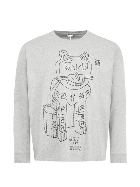  Loewe Graphic Long-sleeve T-shirt - Grey 