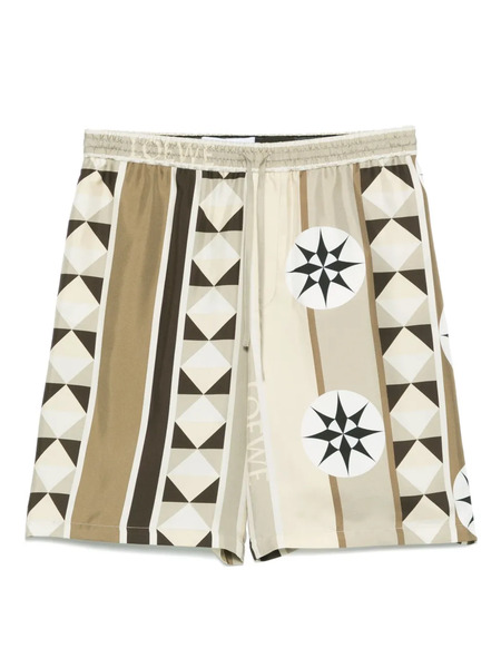  Loewe Graphic-print Shorts - Neutrals 