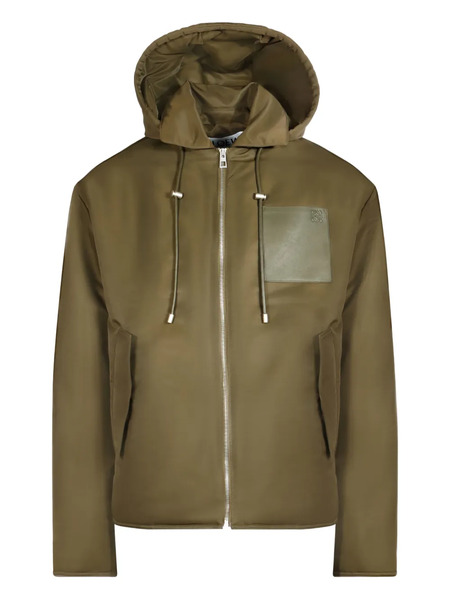  Loewe Hooded Front-patch Jacket - Green 