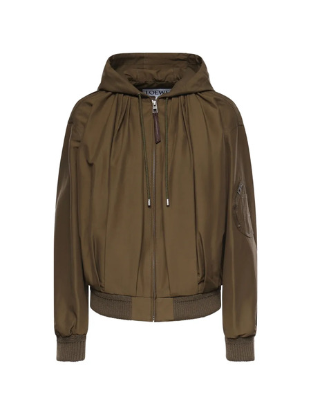  Loewe Hooded Zipped Jacket - Green 