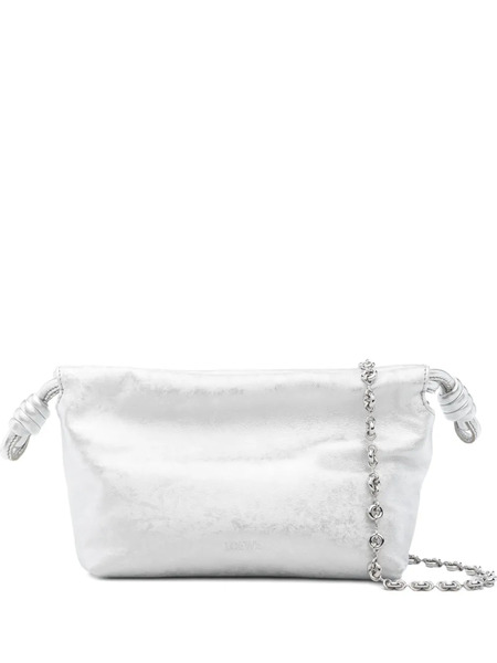 Loewe Knotted Clutch Bag - Silver 
