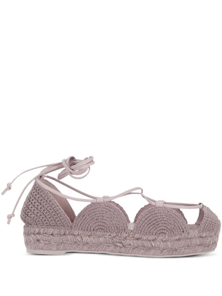  Loewe Lace-up Flat Espadrilles - Purple 