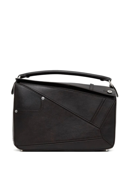  Loewe Large Puzzle Geometric-panel Tote Bag - Brown 