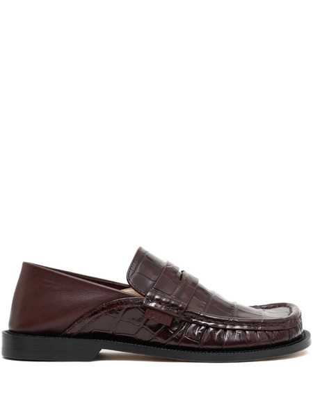  Loewe Leather Loafers - Red 