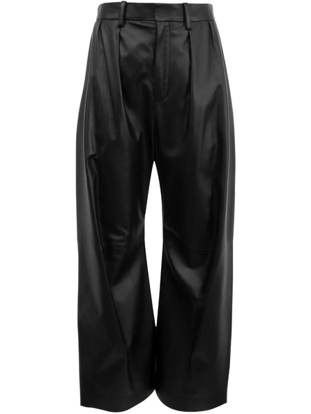  Loewe Leather Palazzo Pants - Black 