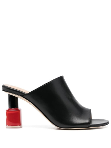  Loewe Leather Sandals - Black 