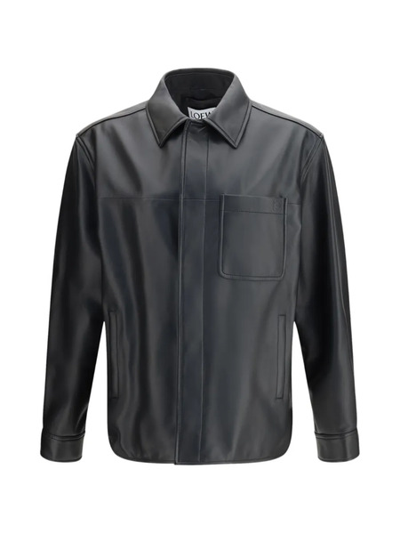  Loewe Leather Shirt - Black 