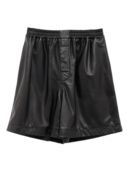  Loewe Leather Shorts - Black 