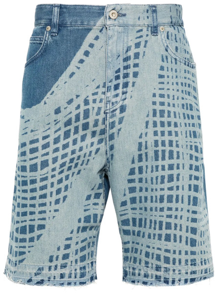  Loewe Logo-patch Denim Shorts - Blue 