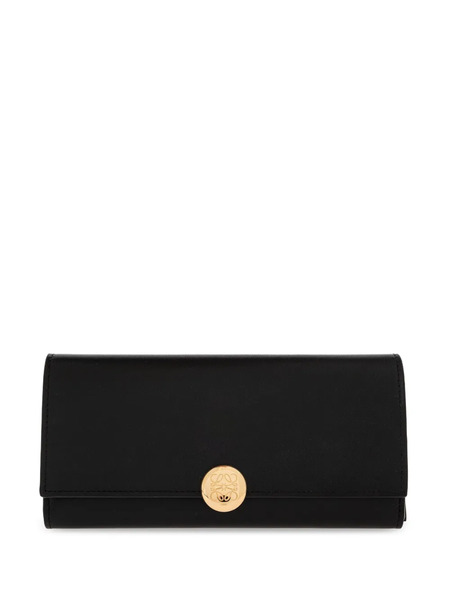  Loewe Logo-plaque Leather Wallet - Black 