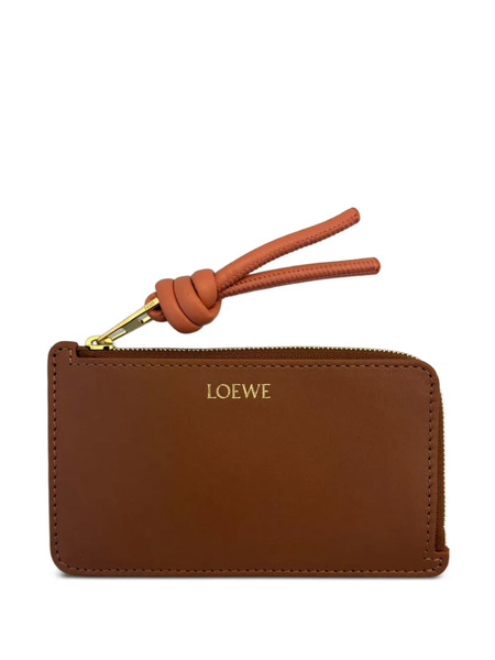  Loewe Logo-print Leather Cardholder - Brown 