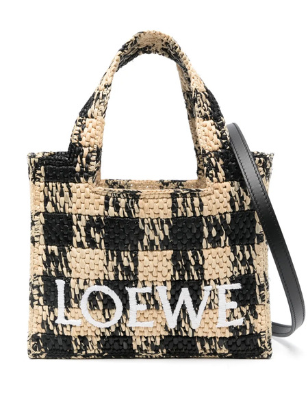  Loewe Mini Loewe Font Tote Bag - Neutrals 