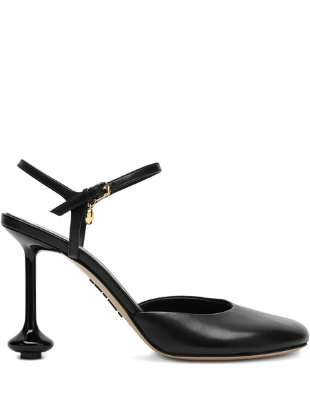  Loewe 90mm Ankle-strap Sculpted-heel Pumps - Black 