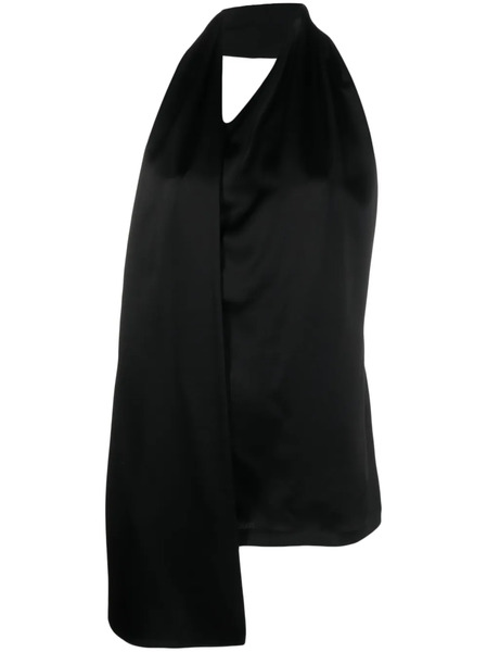  Loewe Open-back Satin Tank Top - Black 