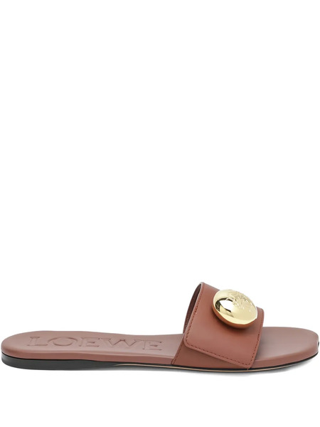  Loewe Open-toe Slides - Brown 
