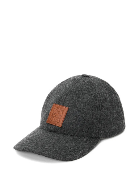  Loewe Patch Wool Cap - Grey 