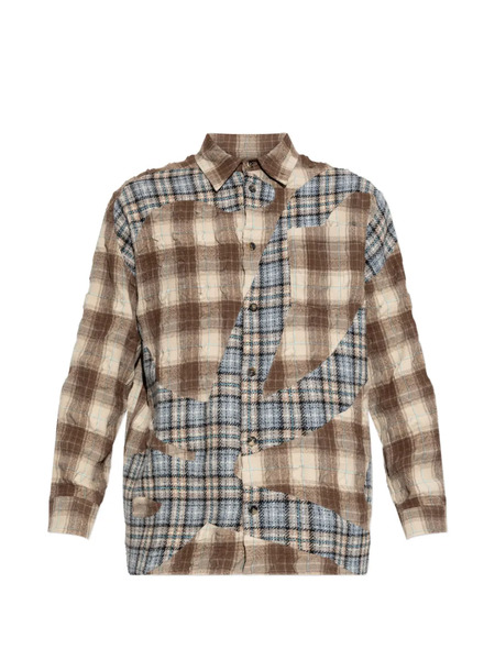  Loewe Patchwork Shirt - Brown 