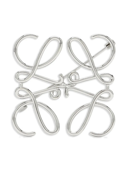  Loewe Pin-fastening Logo Brooch - Silver 