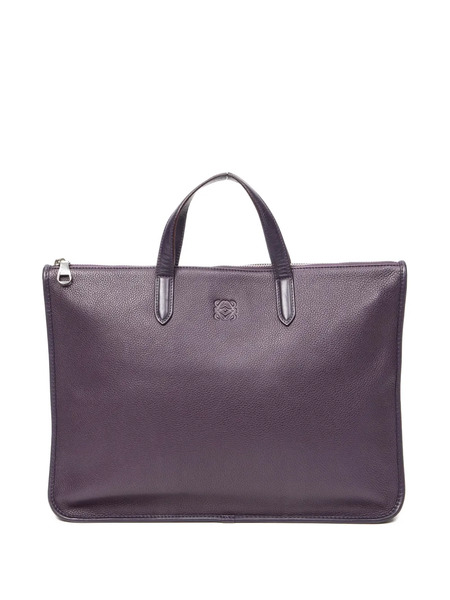  Loewe Pre-owned Business Zip Tote Bag - Purple 