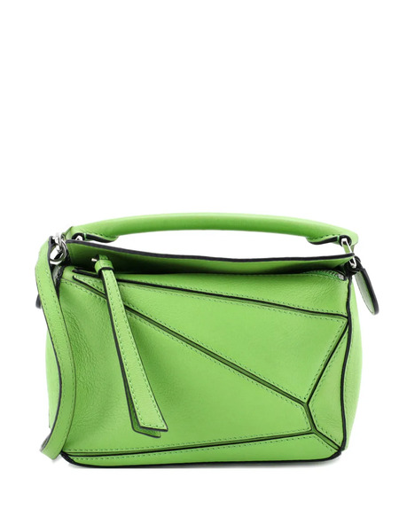  Loewe Pre-owned Puzzle Bag Leather Mini Crossbody Bag - Green 