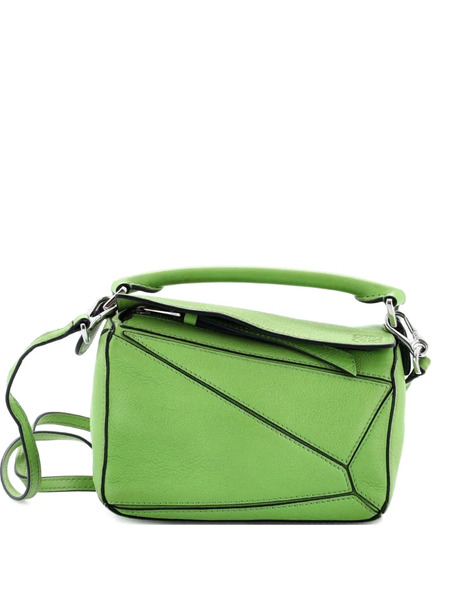  Loewe Pre-owned Puzzle Bag Leather Mini Crossbody Bag - Green 