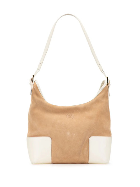  Loewe Pre-owned 2010-2025 Suede Anagram Shoulder Bag - Brown 