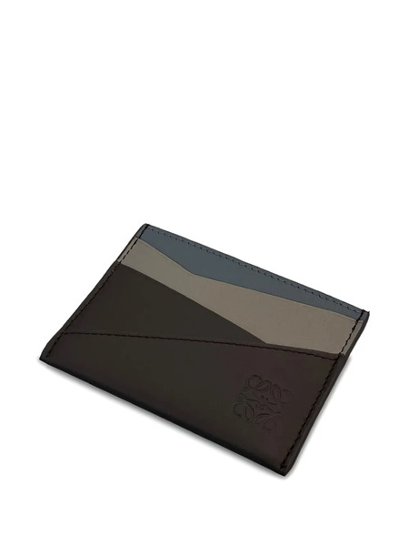  Loewe Puzzle Plain Card Holder - Brown 