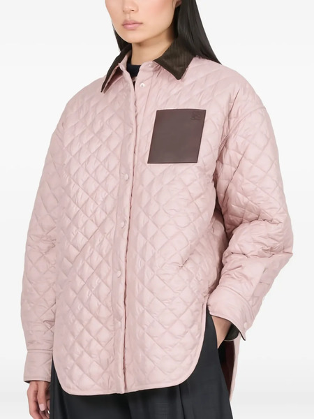  Loewe Quilted Panelled Overshirt Jacket - Pink 