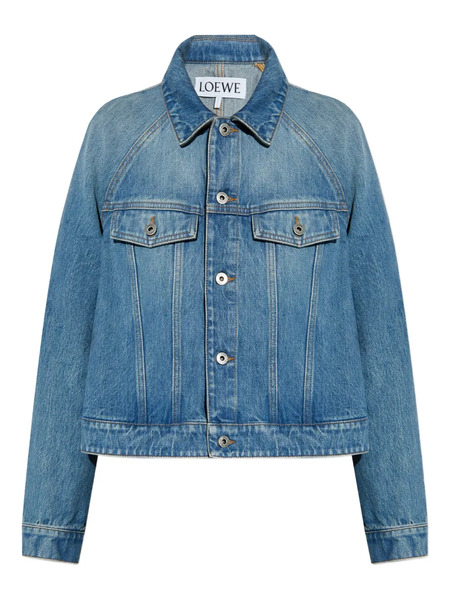  Loewe Raglan-sleeve Denim Jacket - Blue 