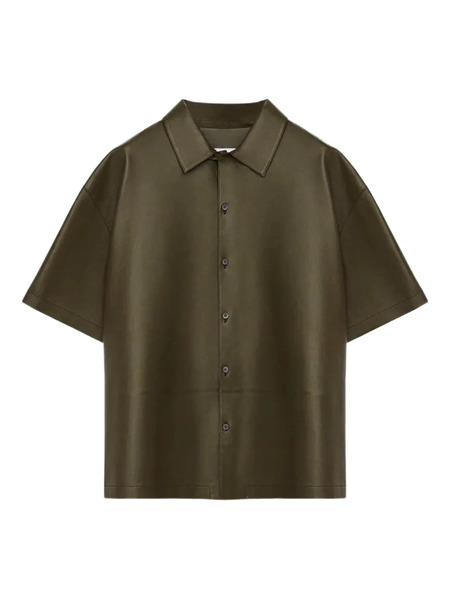  Loewe Short-sleeve Leather Shirt - Green 