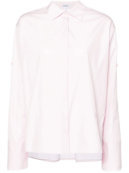  Loewe Spread-collar Poplin Shirt - Pink 