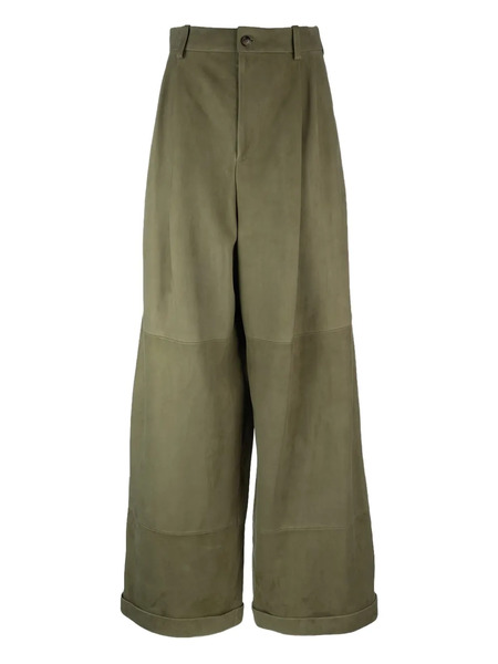  Loewe Suede-panelled Culottes - Green 