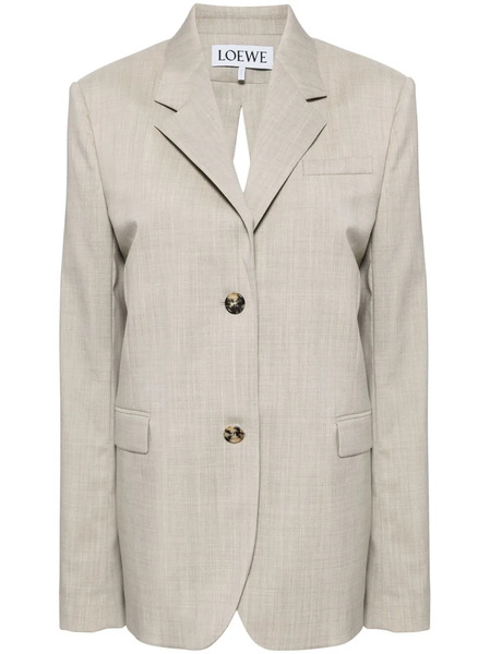  Loewe Tied-back Wool Blazer - Neutrals 
