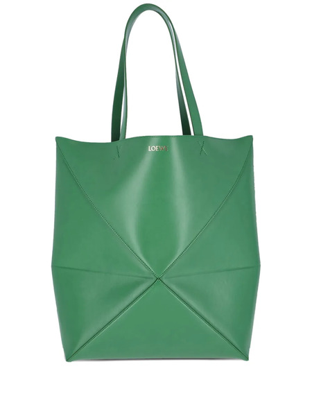  Loewe Xl Puzzle Fold Geometric Tote Bag - Green 
