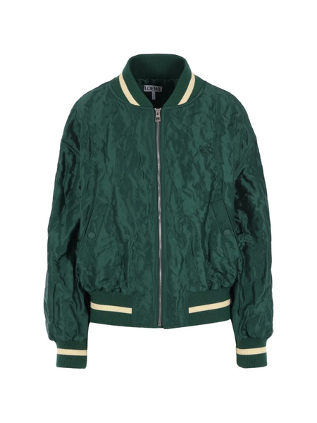  Loewe Zip Ribbed Bomber Jacket - Green 