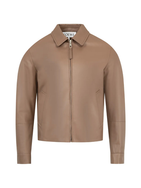  Loewe Zip-up Leather Jacket - Brown 