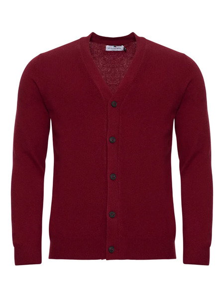  Loja Das Meias Button V-neck Cardigan - Red 