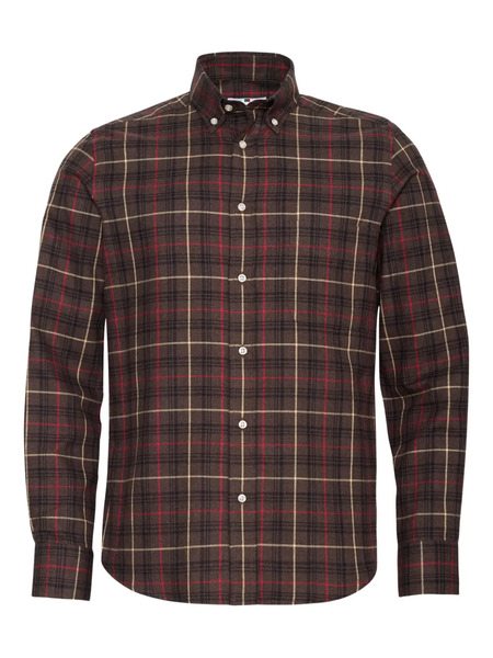  Loja Das Meias Buttoned Checked Shirt - Brown 