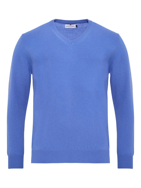  Loja Das Meias V-neck Wool Sweater - Blue 
