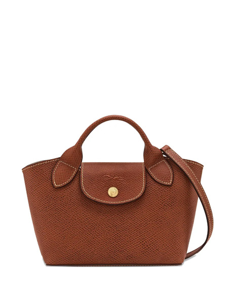  Longchamp épure Textured Leather Mini Bag - Brown 