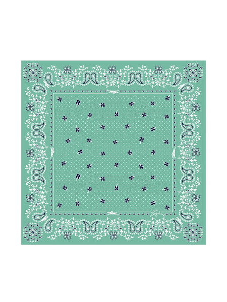  Longchamp French Bandana Silk Scarf - Green 