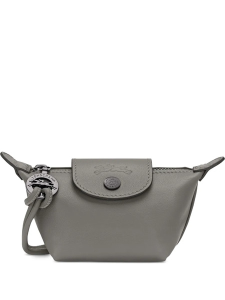  Longchamp Le Pliage Xtra Leather Coin Purse - Grey 