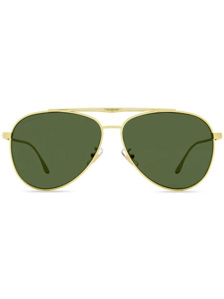  Longines Double-bridge Pilot-frame Sunglasses - Green 