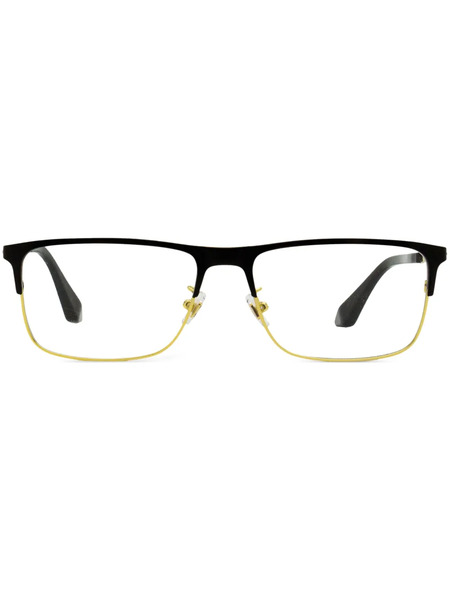  Longines Lg5005-h Rectangle-frame Optical Glasses - Black 