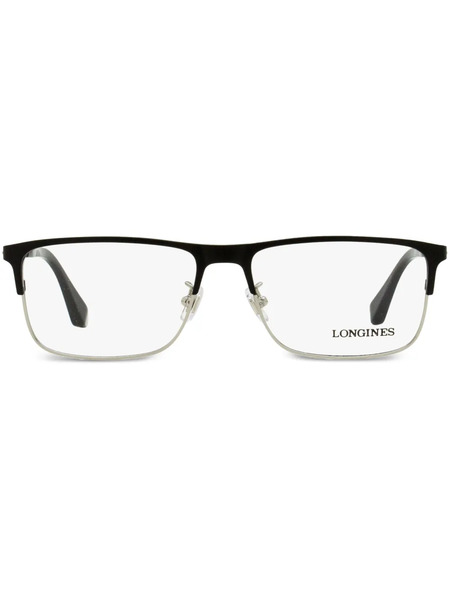  Longines Lg5005-h Rectangle-frame Optical Glasses - Black 