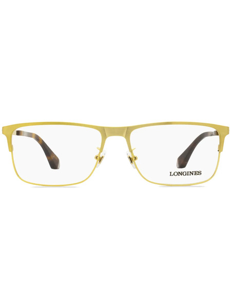  Longines Lg5005-h Rectangle-frame Optical Glasses - Gold 