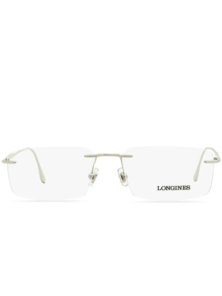  Longines Rimless Square-frame Glasses - Silver 