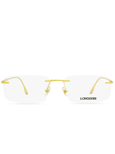  Longines Rimless Square-frame Glasses - Yellow 