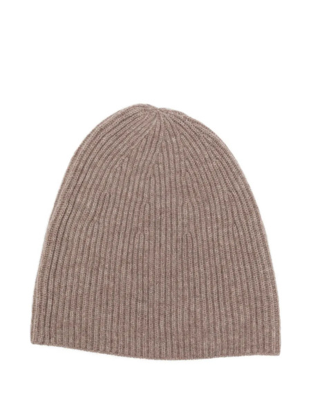  Loop Cashmere Ribbed-knit Beanie - Neutrals 