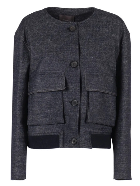  Lorena Antoniazzi Button Patch-pocket Jacket - Blue 